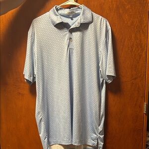 Peter Millar Sky Blue Patterned Polo Shirt